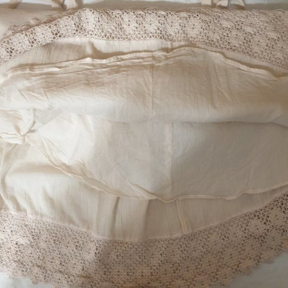 FOREVER NEW AU-8 Light Peach Dress Lined Empire Line Waist w/ Embroidery A-Line - Picture 14 of 14